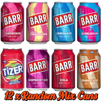 Barr American No Sugar Random Mix 330ml (12 & 24 Cans)