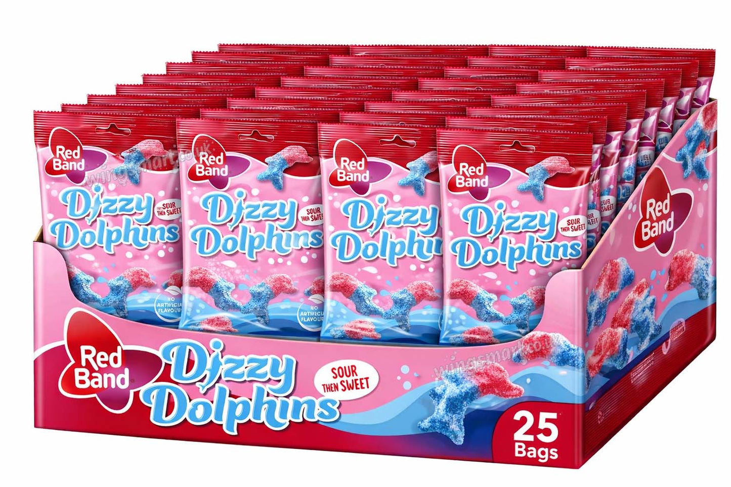 Red Band Dizzy Dolphins Bag 100g – 25 Pack (Full Box)