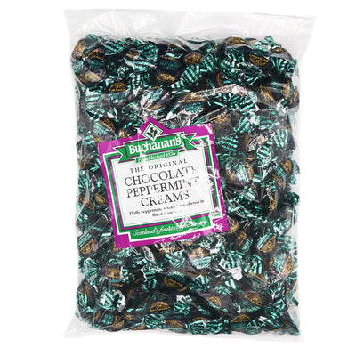 Buchanan’s Chocolate Peppermint Creams Dark Chocolate Bag 1kg–3kg