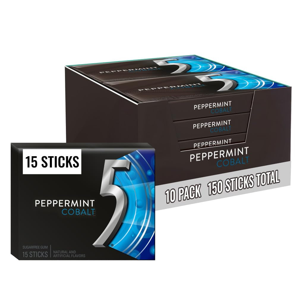5 Gum Peppermint Cobalt Sugarfree – 15pc / 10ct