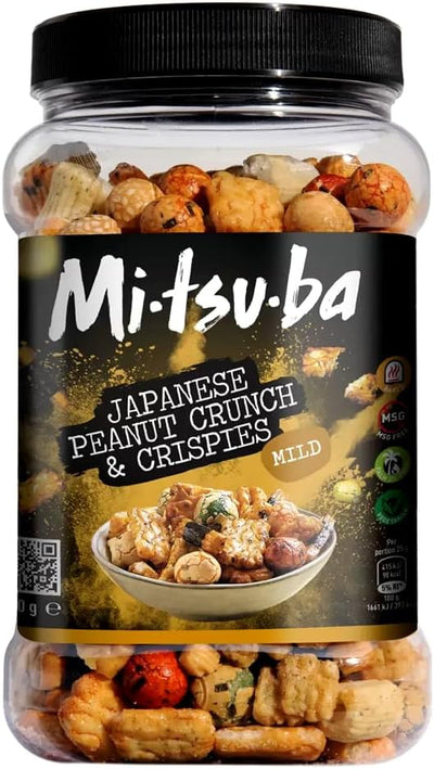 Mitsuba Japanese Peanut Crunch and Crispies - Mild Spice, Light & Crispy, Free From MSG, Free From Palm Oil, Vegetarian - 650g