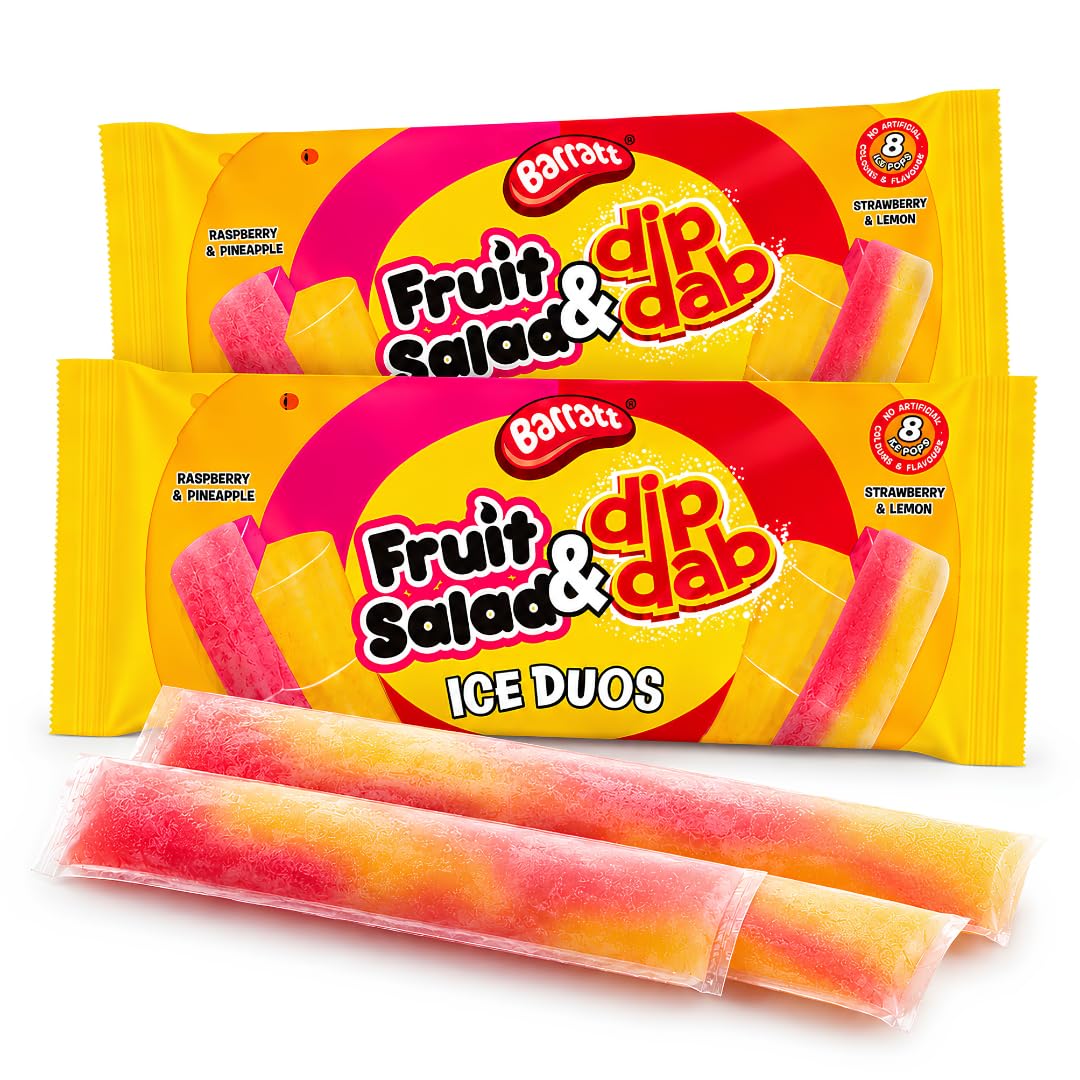 Barratt Ice Duos – Fruit Salad & Dip Dabs 640ml (6 - 14 Packs)