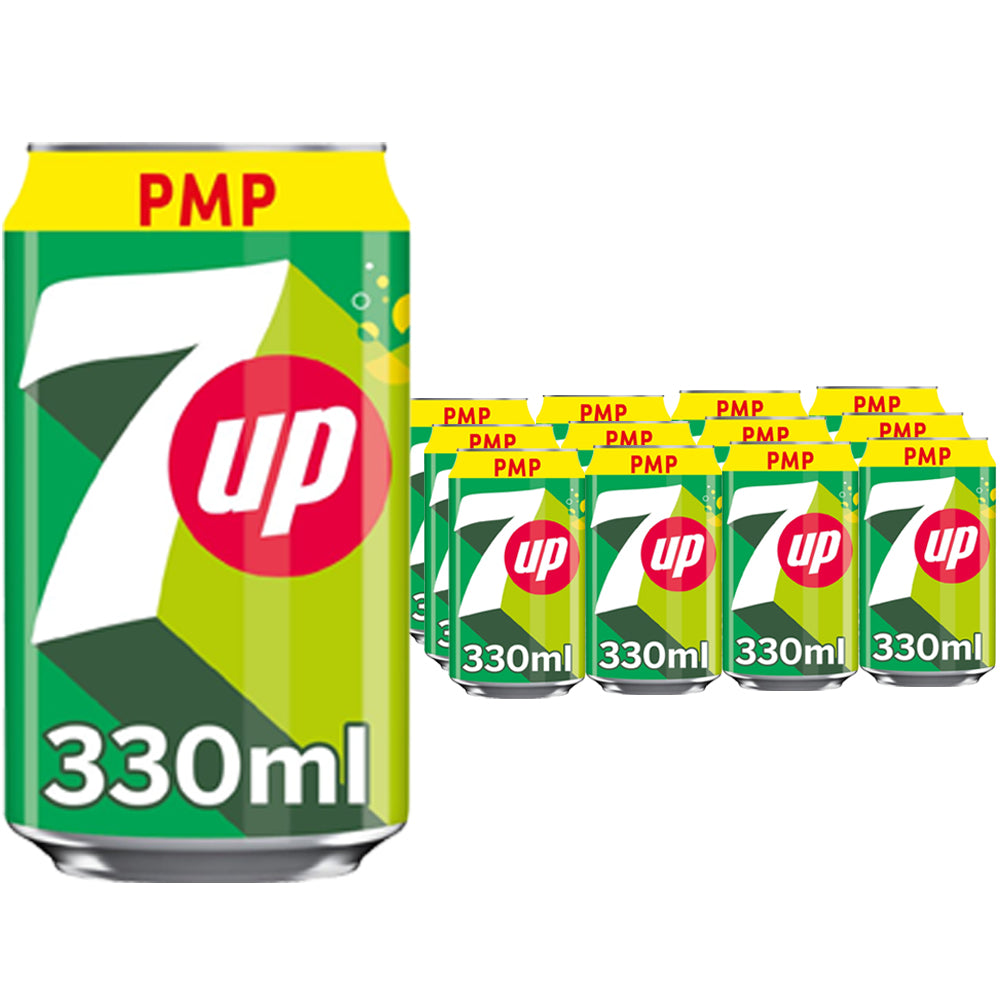7UP Zero Sugar Free Lemon & Lime Can PMP 330ml