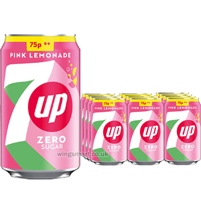 7Up Pink Zero Lemonade PMP Can 330ml