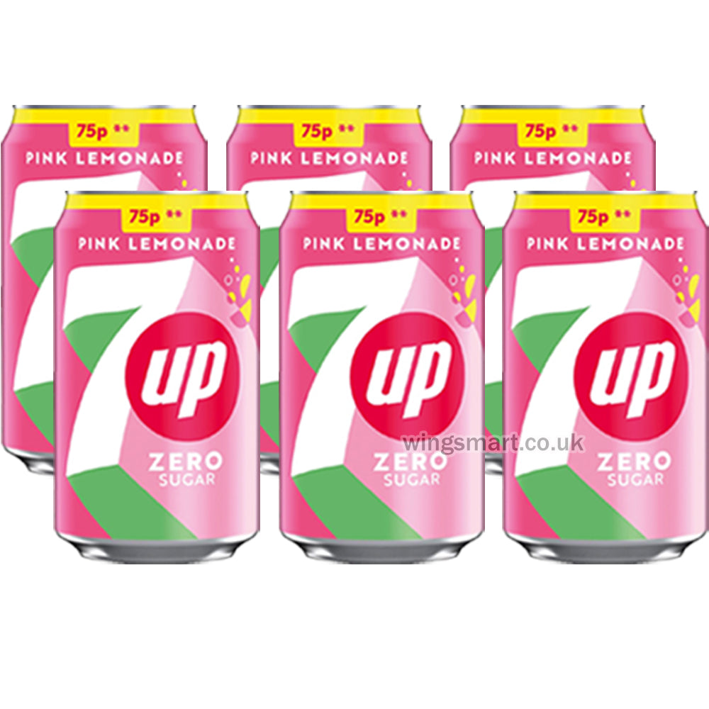 7Up Pink Zero Lemonade PMP Can 330ml