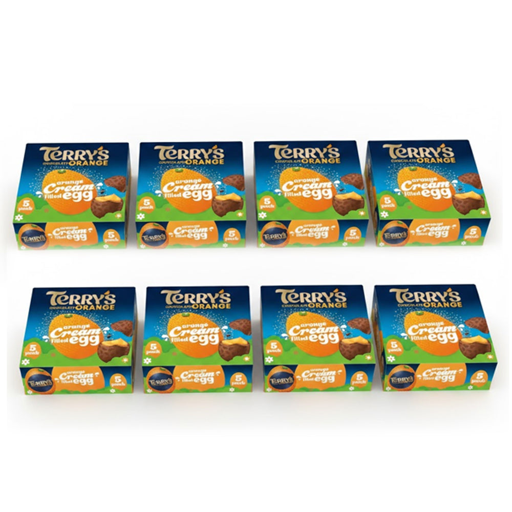 Terry’s Chocolate Orange Cream Filled Eggs Multipack 5 x 34g – (4 or 8 Boxes)