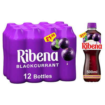 Ribena Blackcurrant Juice Drink 500ml PMP (Pack of 12)