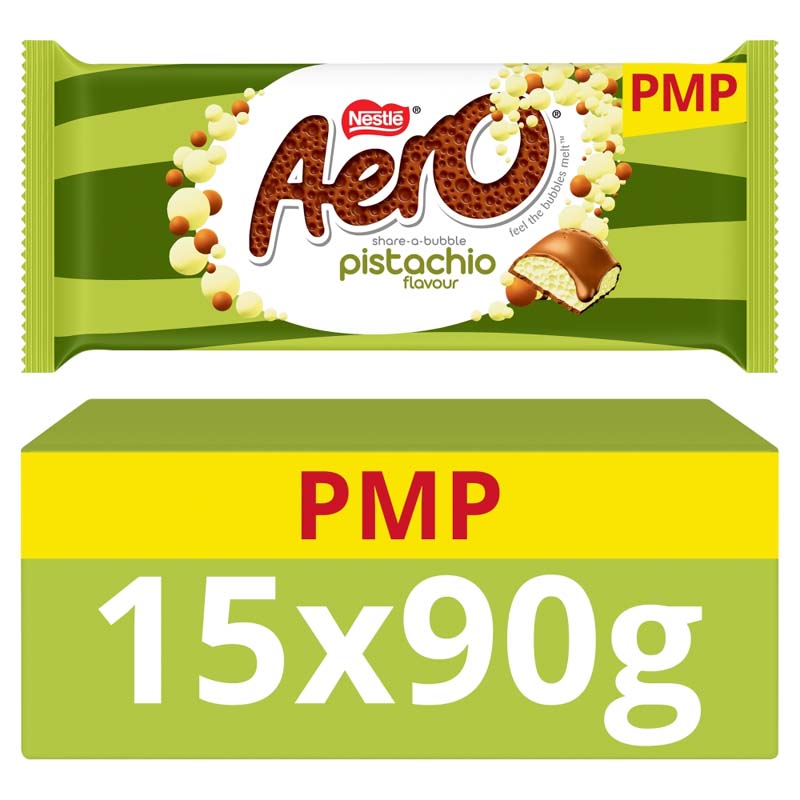 Aero Pistachio Flavour Milk Chocolate Sharing Bar 90g PMP