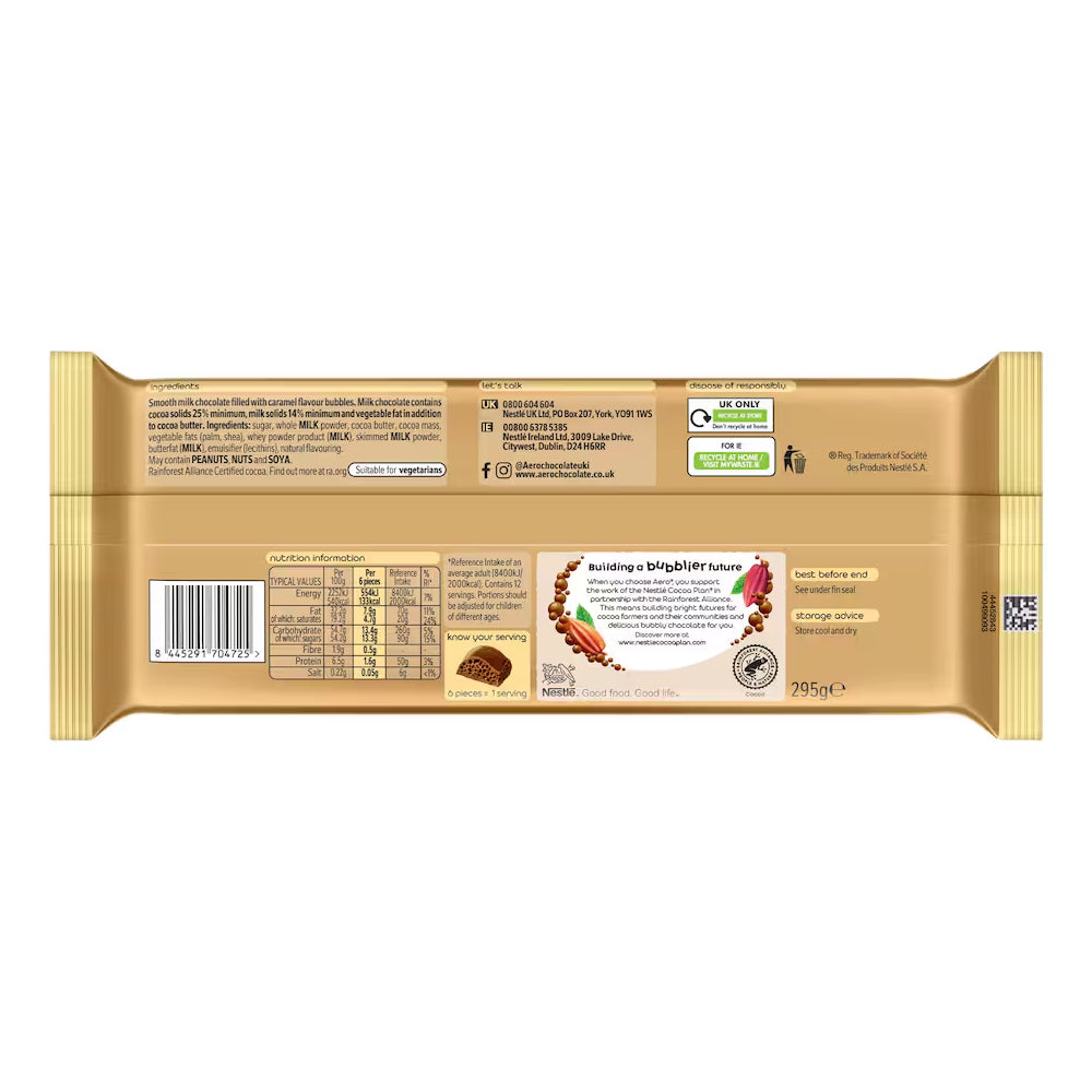 Aero Caramel Chocolate Giant Gifting Bar 02 x 295g
