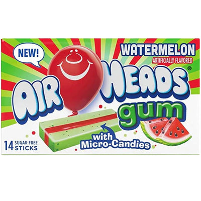 Airheads Watermelon Chewing Gum 34g (Pack of 12)