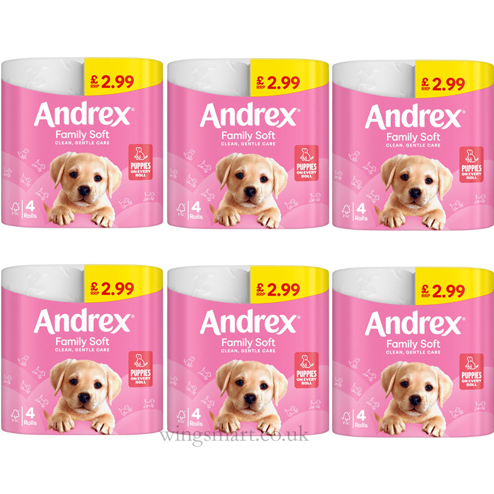Andrex Family Soft Toilet Tissue Standard 4 Rolls PMP