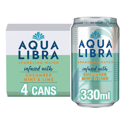 Aqua Libra Sparkling Water Variety Pack 330ml (Pack of 4)