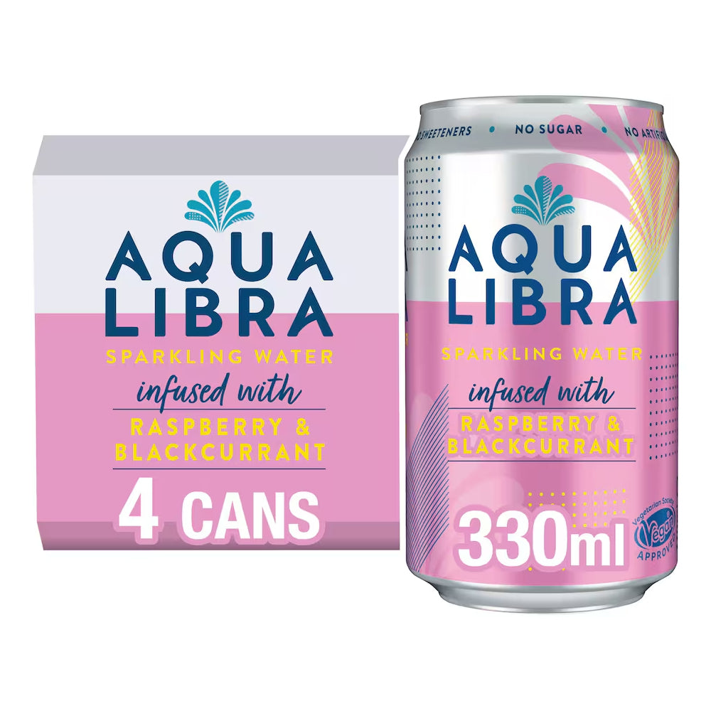 Aqua Libra Sparkling Water Variety Pack 330ml (Pack of 4)