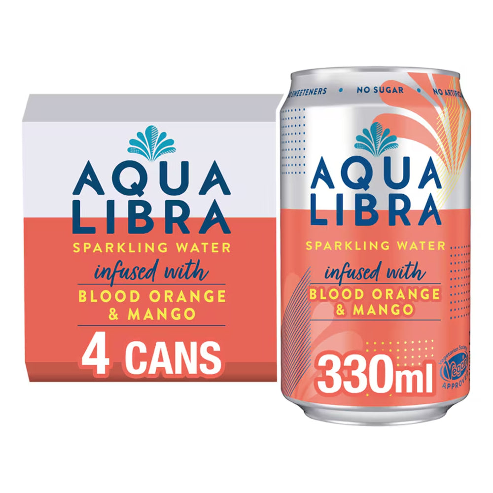 Aqua Libra Sparkling Water Variety Pack 330ml (Pack of 4)