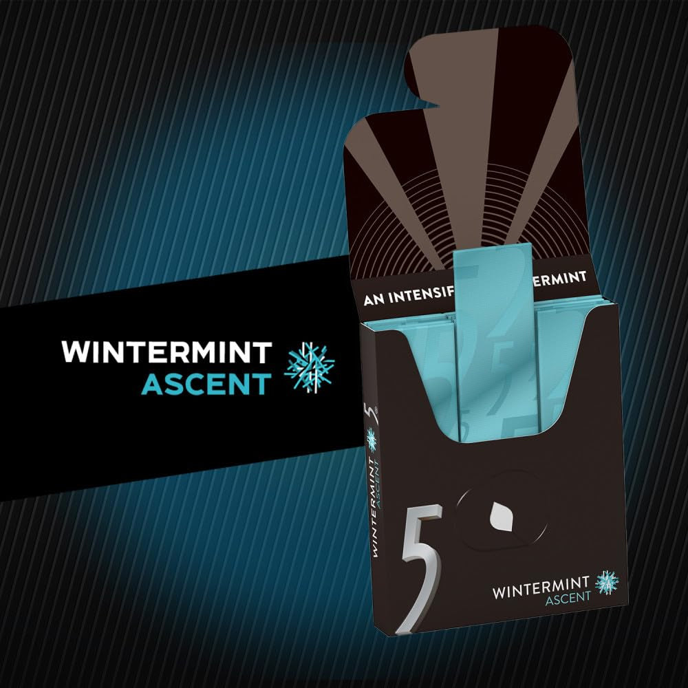 5 Gum Wintermint Ascent Sugarfree - 15pc / 10ct