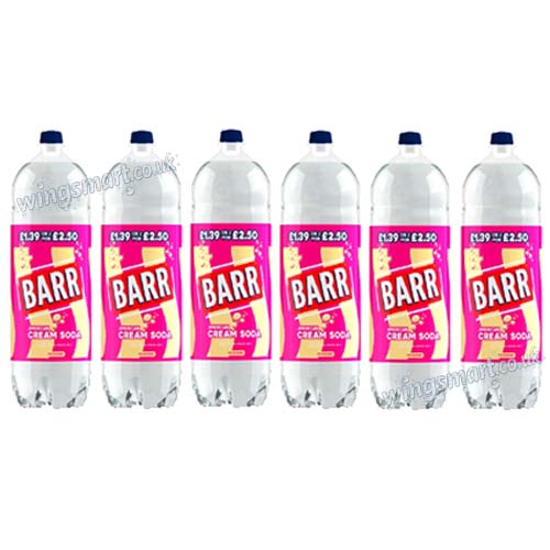 Barr American Cream Soda 2L – No Sugar (Case of 6 Bottles)