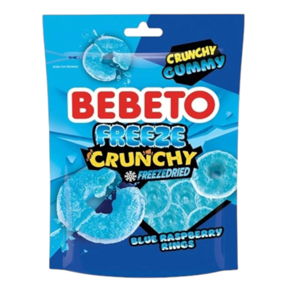 Bebeto Freeze Dried Blue Raspberry Rings 35g (Pack of 12)
