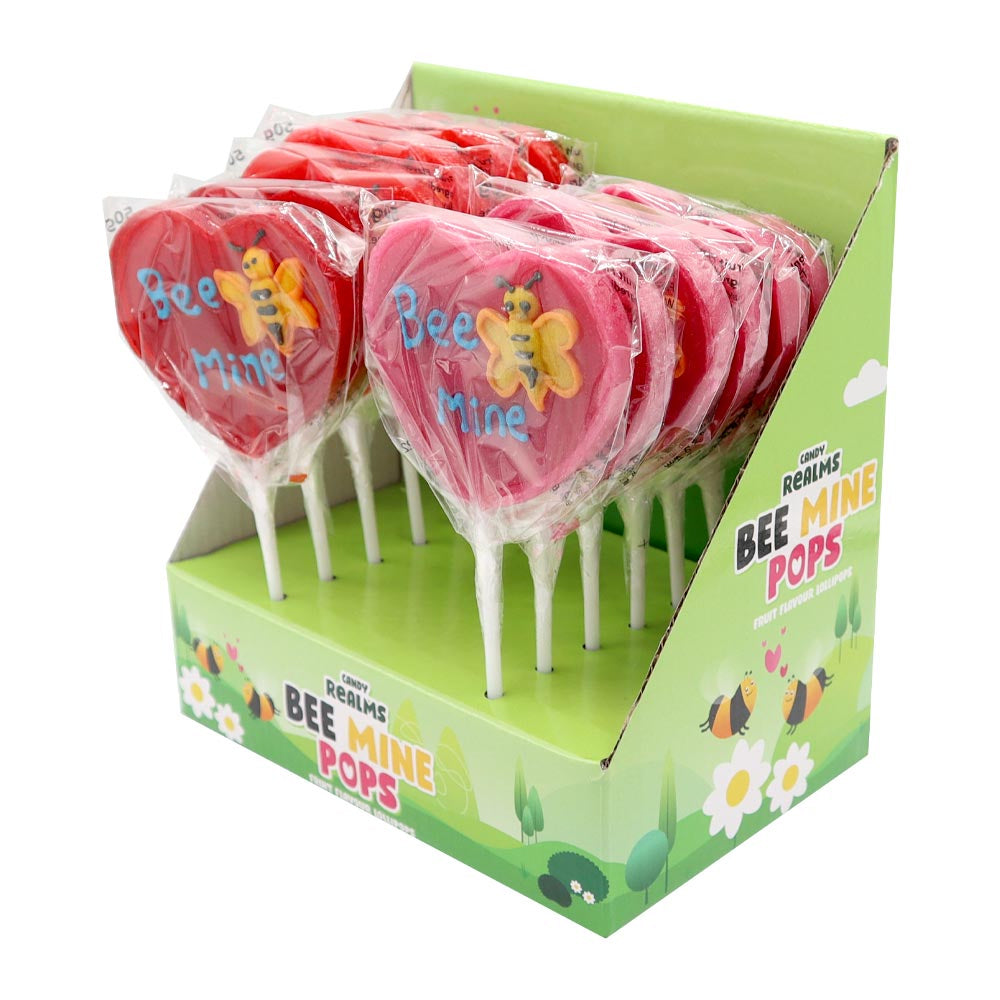 Candy Realms Bee Mine Lollipops 50g (Box of 12)