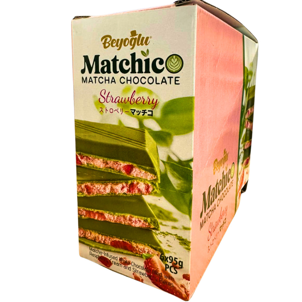 Beyoglu Matchico Matcha Chocolate Strawberry Bar 95g