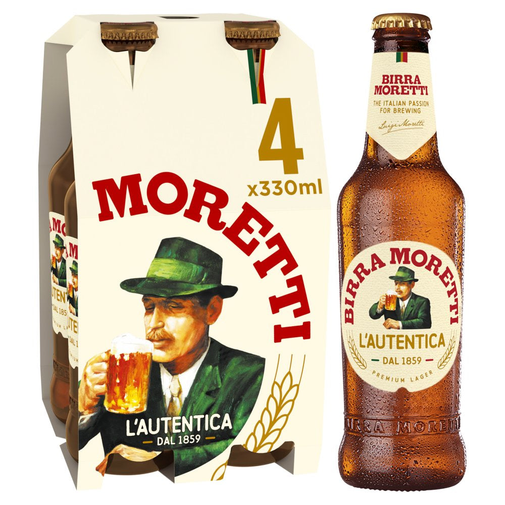 Birra Moretti Premium Lager Beer Bottle 24x330ml