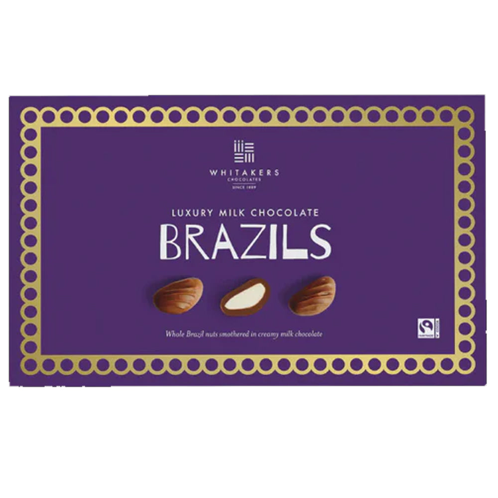 Whitakers Milk Chocolate Brazils Gift Box 150g (3 Boxes)