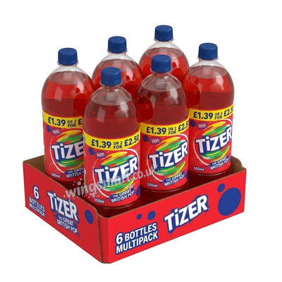 BARR Tizer Soft Drink 2L Bottles Pack of 6 Full Box