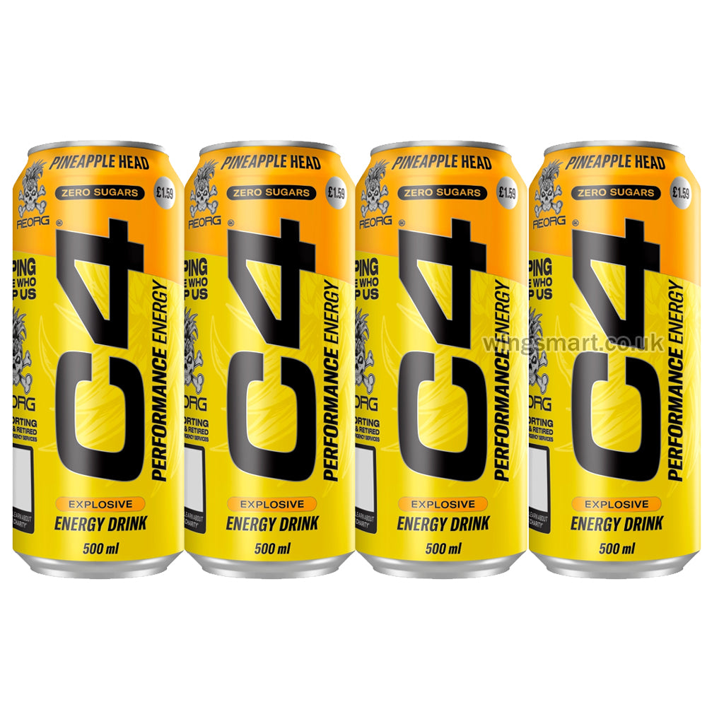C4 Performance Energy Pineapple Head Energy Drink Can 500ml