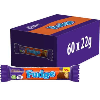Cadbury Fudge Chocolate Bar 22g (Box of 60)
