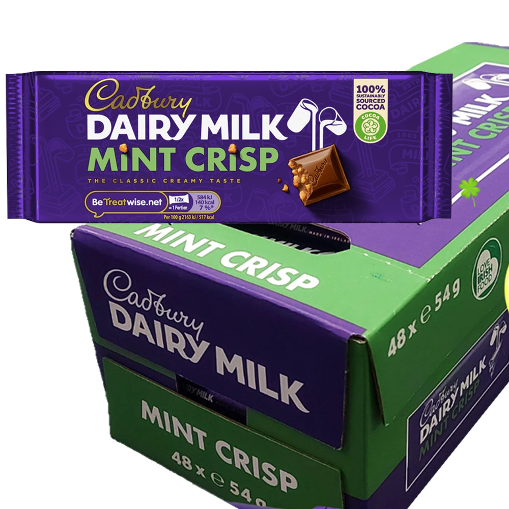 Cadbury Dairy Milk Mint Crisp Chocolate Bar 54g (Irish)
