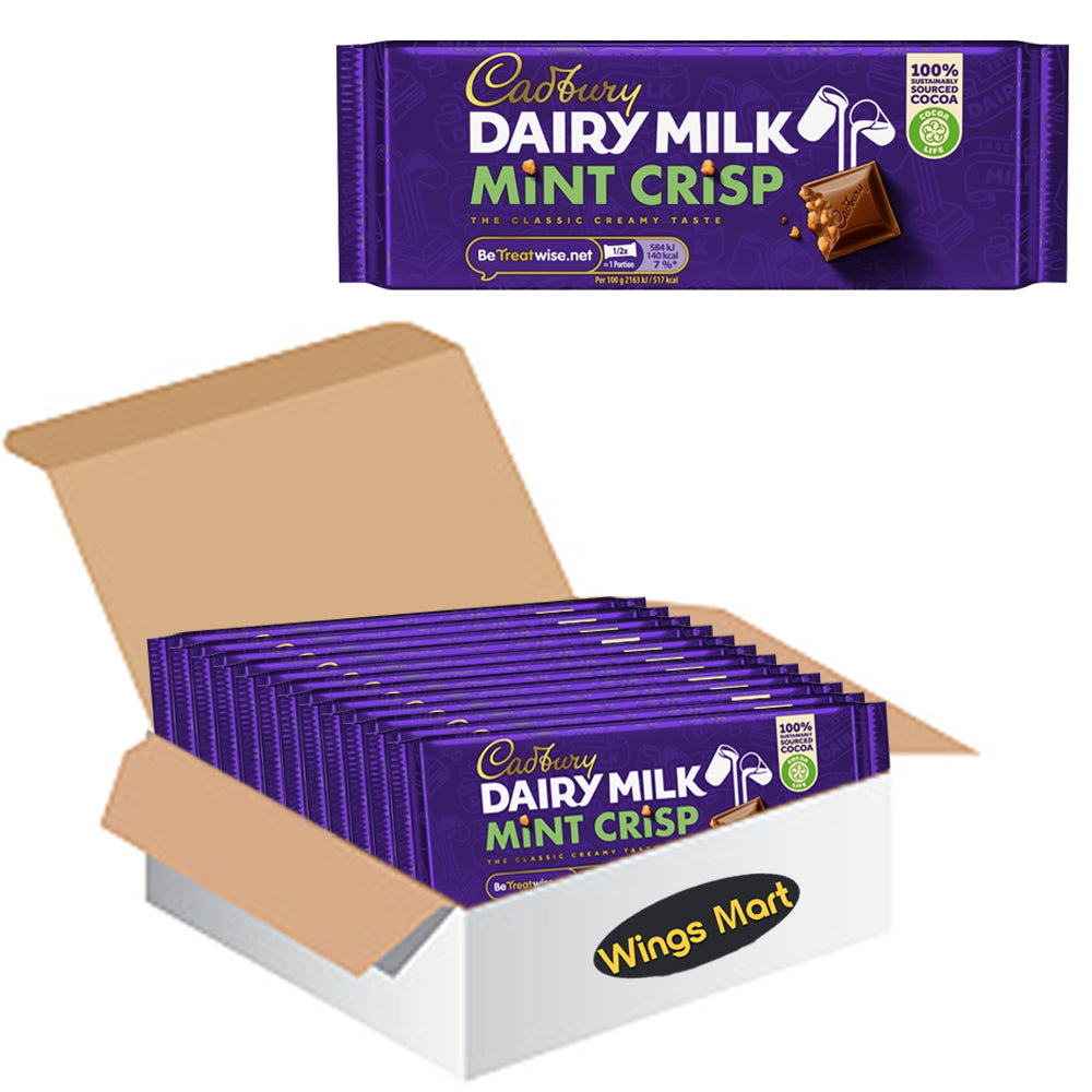 Cadbury Dairy Milk Mint Crisp Chocolate Bar 54g (Irish)