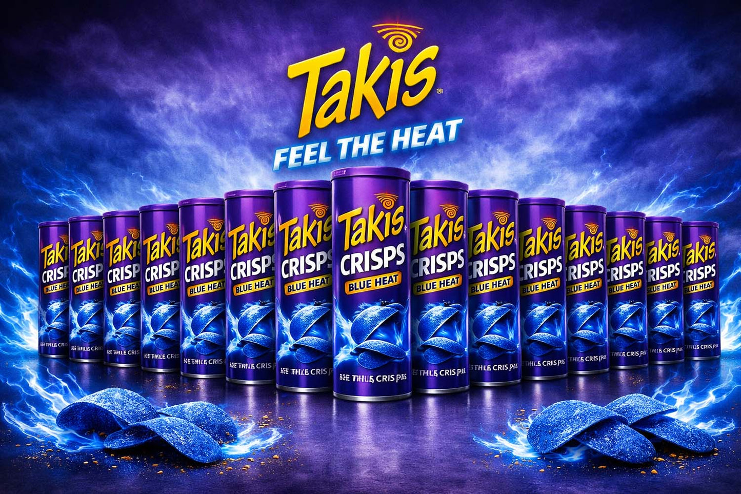 Takis Crisps Blue Heat Canister — 155.92 g (5, 10, 15 Pack)