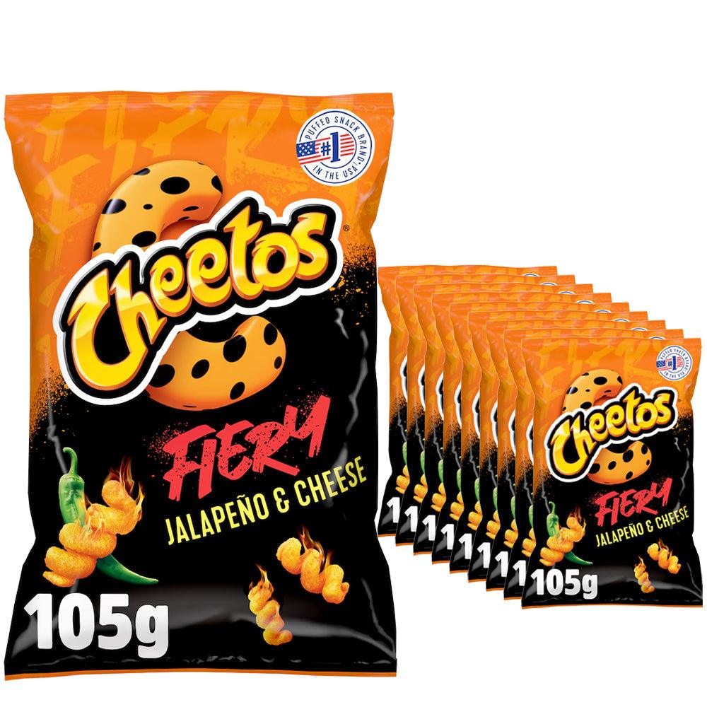Cheetos Fiery Jalapeno & Cheese Sharing Crisps 105g (Case of 9)