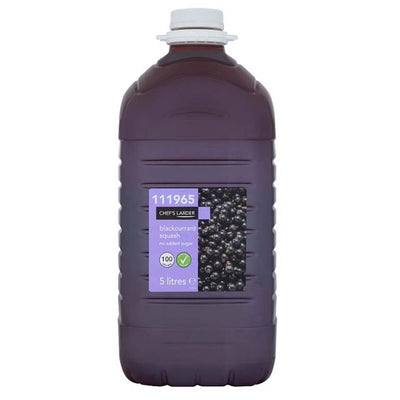 Chef's Larder Blackcurrant Squash No Added Sugar 5 Litres
