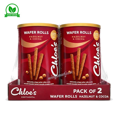 Chloes Hazelnut & Cocoa Wafer Rolls 400g