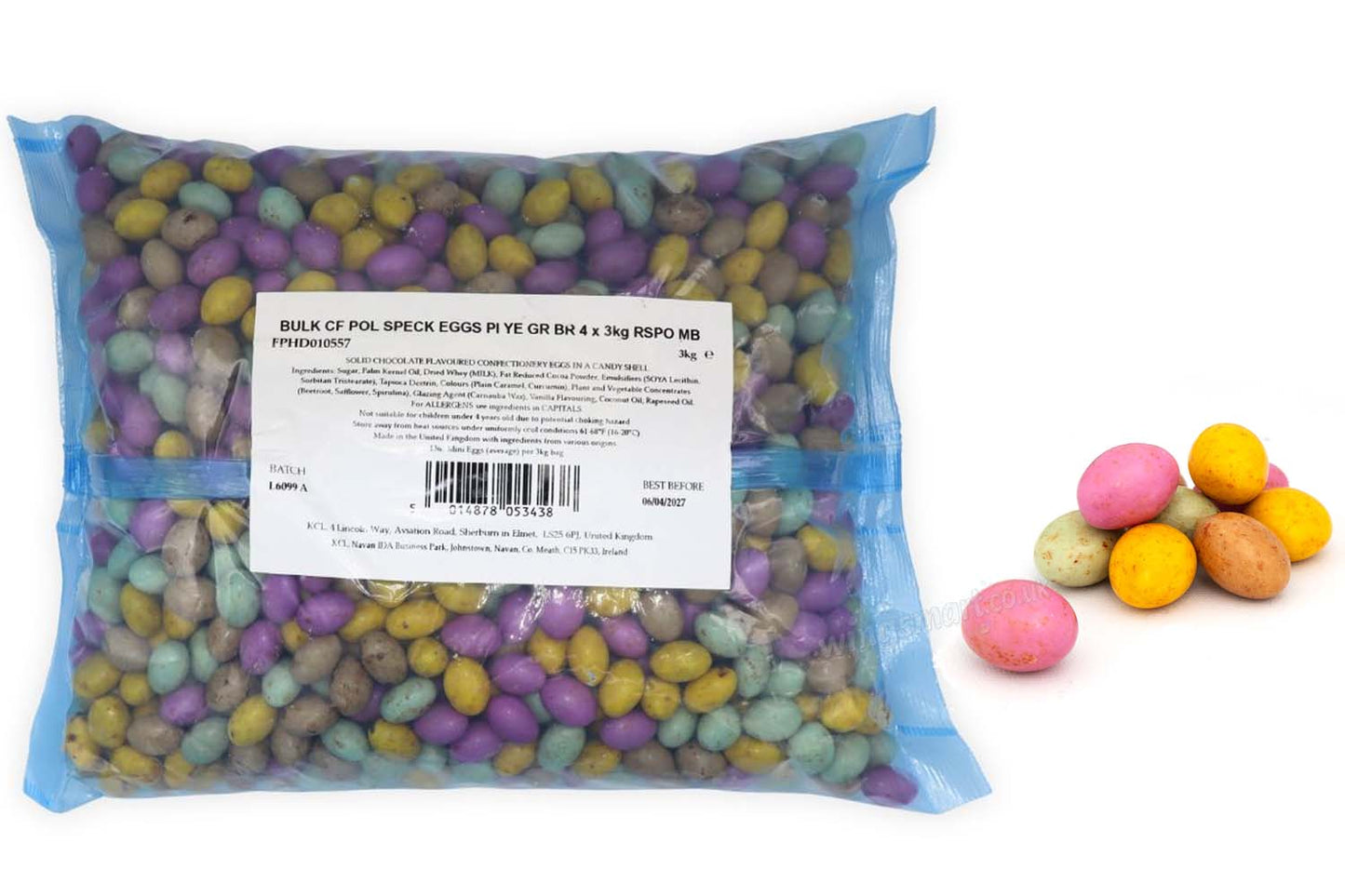 Chocolate Flavoured Speckled Mini Eggs Bag (1kg, 2kg, 3kg)