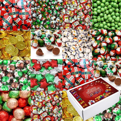Christmas Foiled Mixed Chocolates Gift Box 1kg
