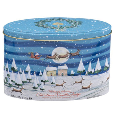 Christmas Night Scene Vanilla Fudge Tin 300g