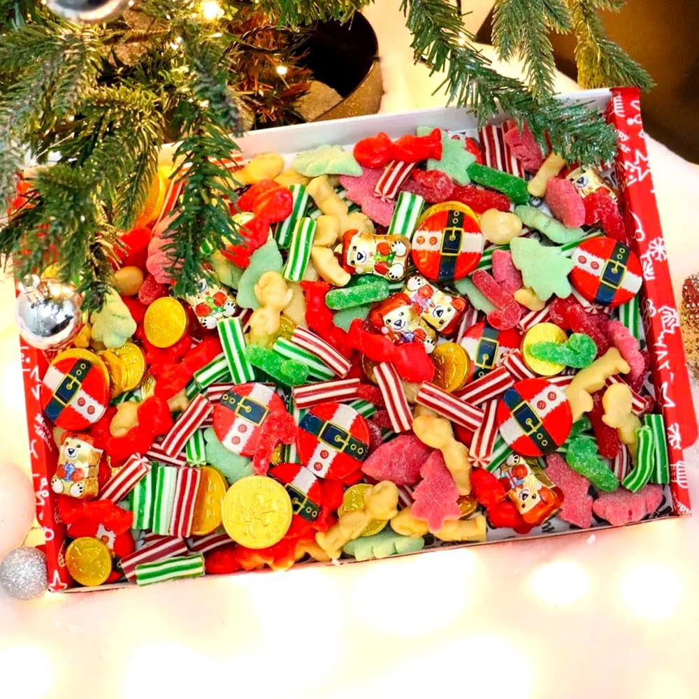 Christmas Pick N Mix Sweets Gift Box 1kg - Festive Party Hamper