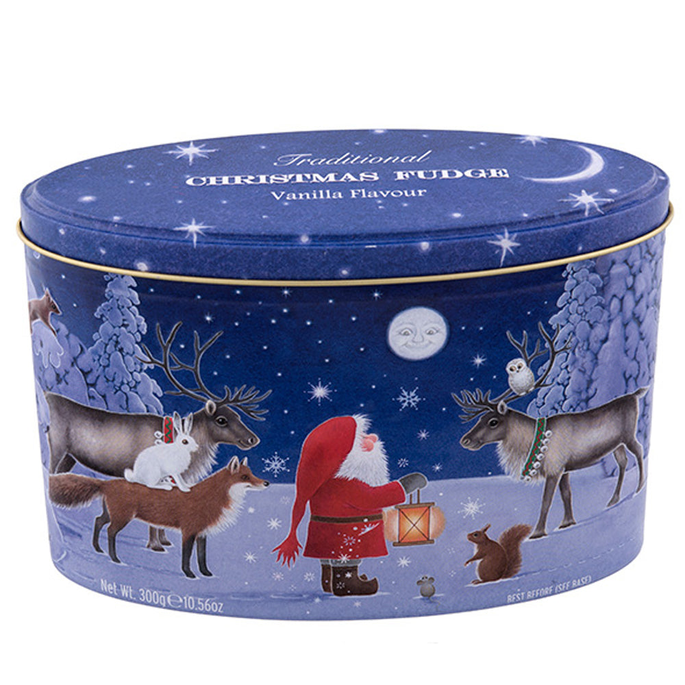 Christmas Santa & Moon Vanilla Fudge Tin 300g