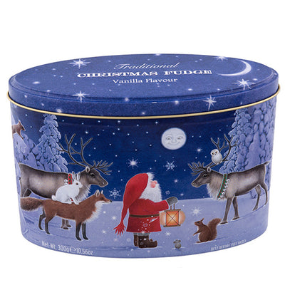 Christmas Santa & Moon Vanilla Fudge Tin 300g
