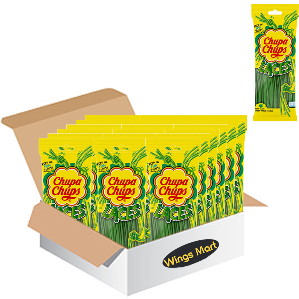 Chupa Chups Apple Laces Bag 90g (Box of 18)