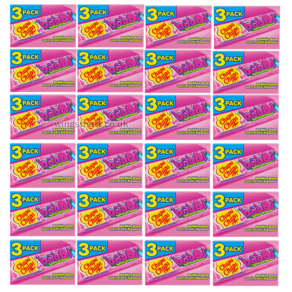 Chupa Chups Big Babol Tutti Frutti Flavour Soft Bubble Gum 3 Pack 82.8g