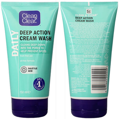 Clean & Clear Deep Action Cleanser – 6 Pack, 150ml Each
