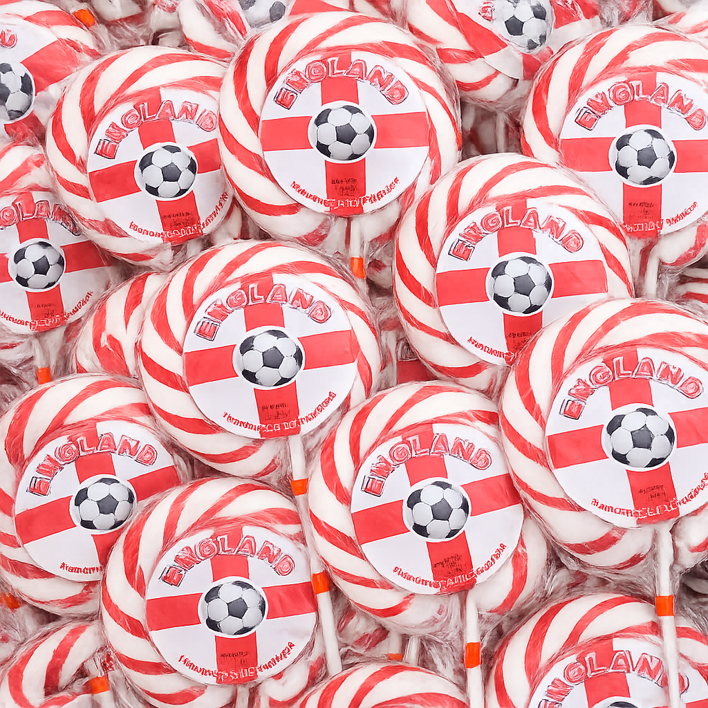 McAdams England World Cup Football Wheel Lollipops - 30 Count