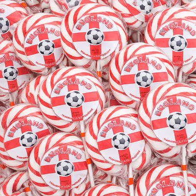 McAdams England World Cup Football Wheel Lollipops - 30 Count