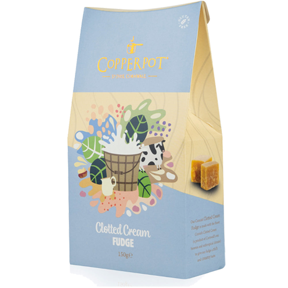 Copperpot Clotted Cream Fudge Box 150g (Pack of 5)