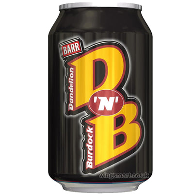 Dandelion & Burdock Flavoured Fizzy Drink 330ml Can (Case of 24)