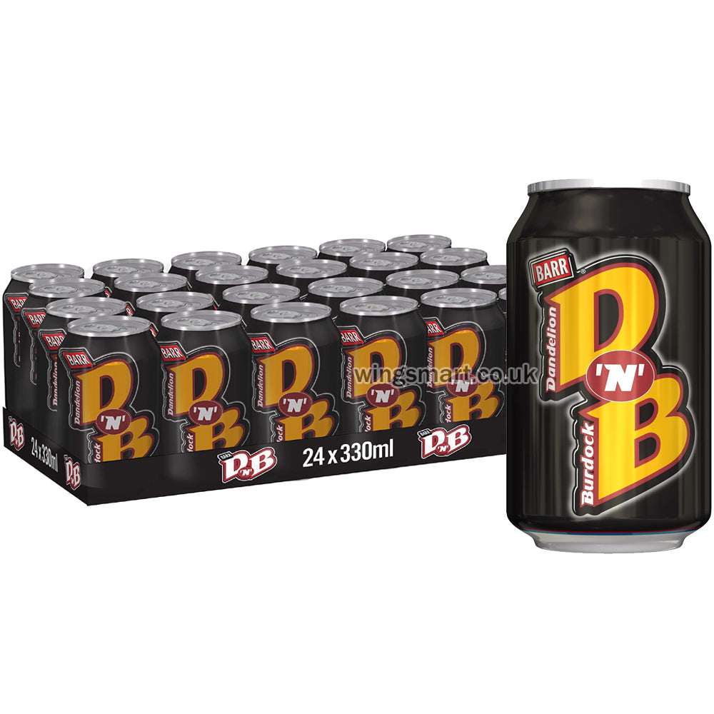 Dandelion & Burdock Flavoured Fizzy Drink 330ml Can (Case of 24)