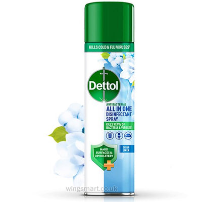 Dettol All-In-One Disinfectant Spray, Crisp Linen 300ml (Pack of 6)