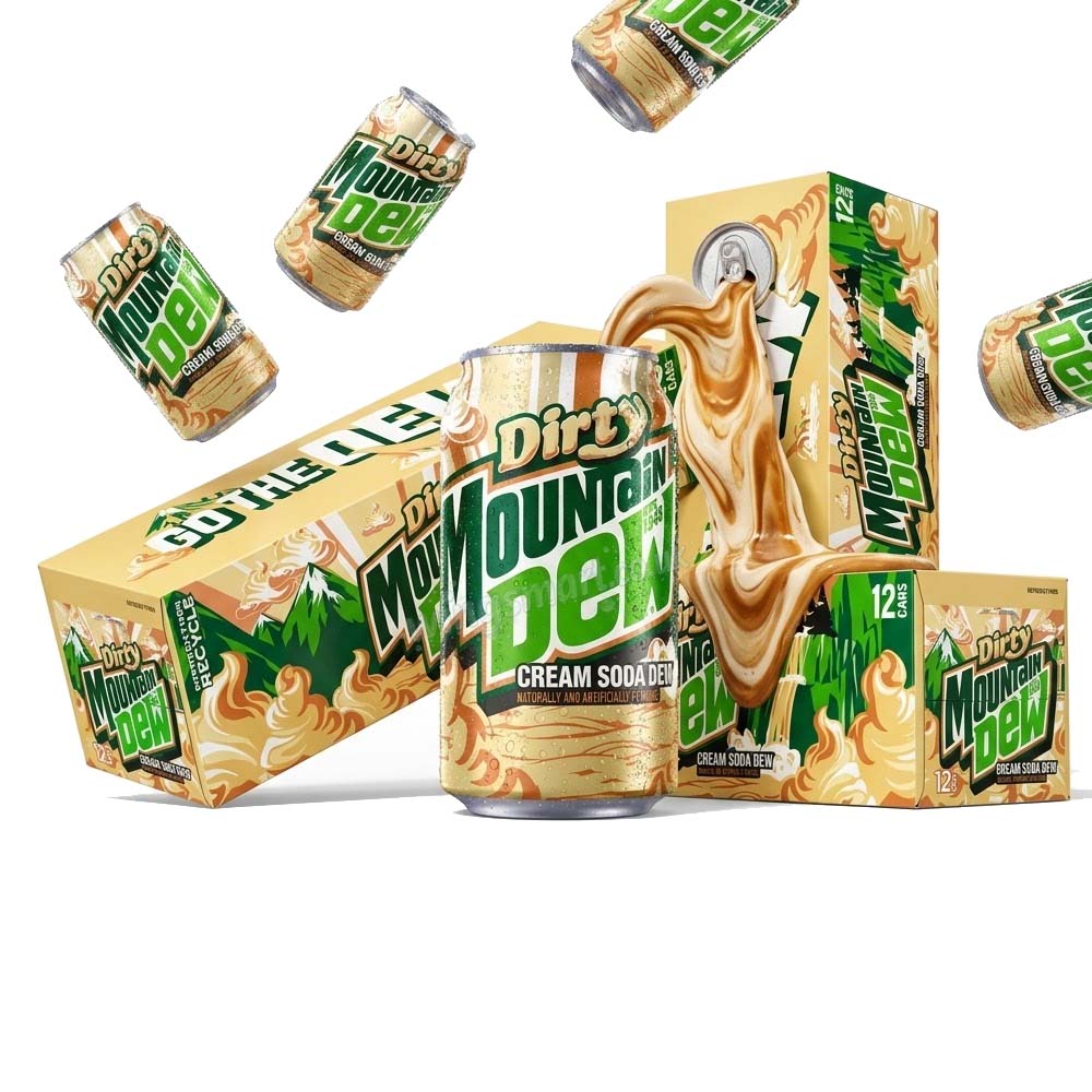 Mountain Dew Dirty Cream Soda Dew Soft Drink 12 x 355ml Cans